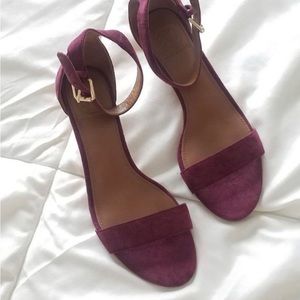Tory Burch Burgandy Cork Wedge Sandal. Size 6.5. Barely worn